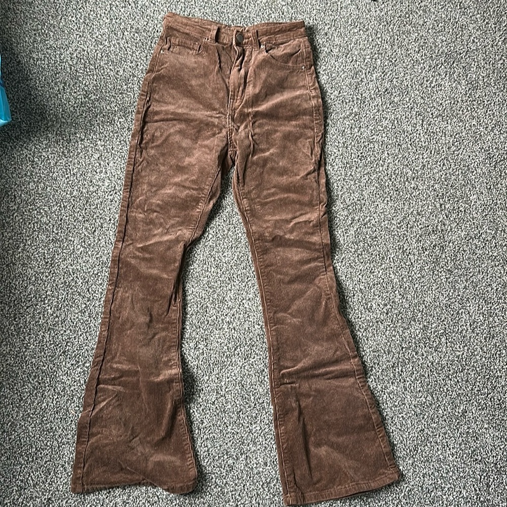 flare brown jeans